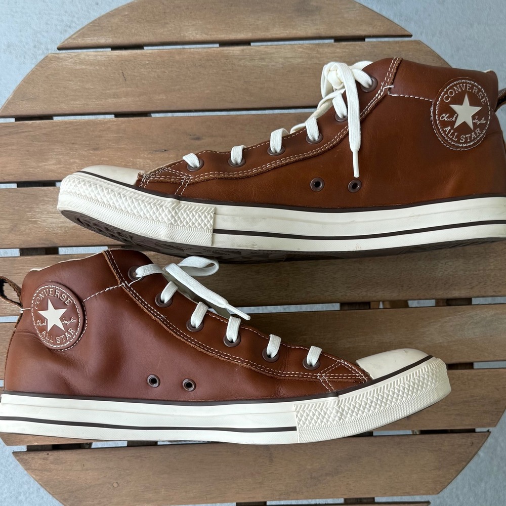 Converse Chuck Taylor All Star High Street Brown Leather Mens 12 136420C